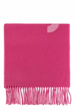 Jacquemus PINK Wool scarf with logo