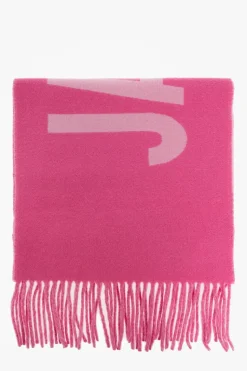 Jacquemus PINK Wool scarf with logo