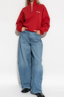 Jacquemus RED Sweatshirt with stand-up collar