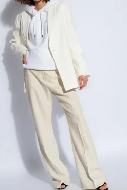 Jacquemus WHITE ‘Brode’ hoodie with logo