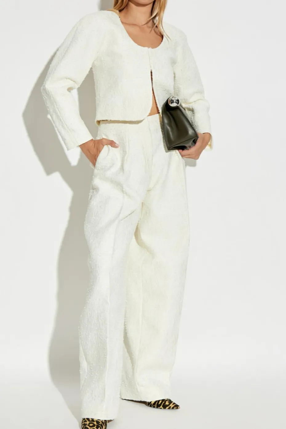Jacquemus WHITE Creased pants "Curvo"