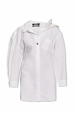 Jacquemus WHITE Mini cotton dress