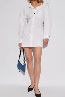 Jacquemus WHITE Mini cotton dress