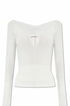 Jacquemus WHITE āPraluā ribbed top