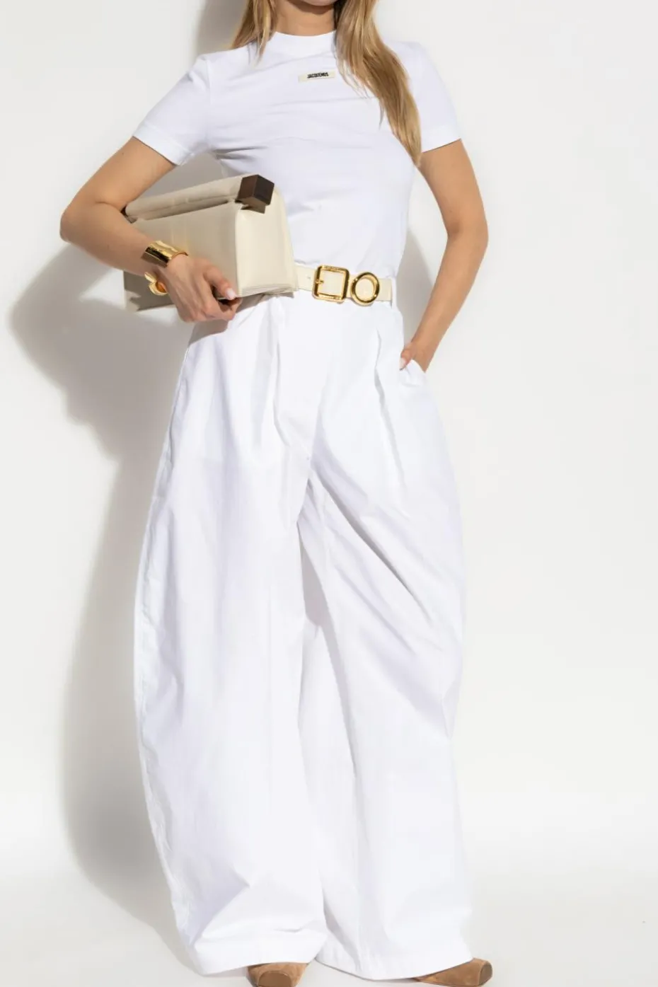 Jacquemus WHITE T-shirt with logo patch
