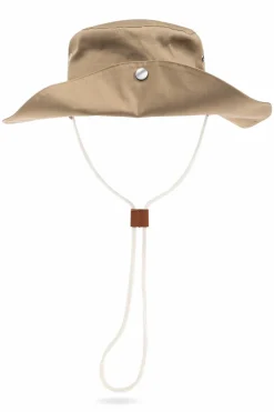 JIL SANDER+ beige Cotton hat with ties