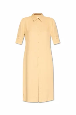 JIL SANDER beige Dress with short sleeves