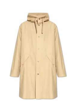 JIL SANDER beige Hooded coat