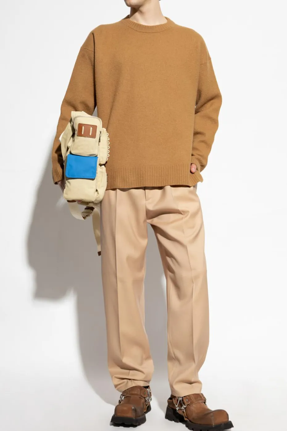 JIL SANDER beige Wool pants