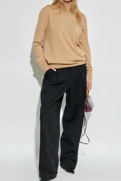 JIL SANDER beige Wool turtleneck