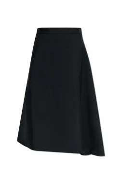 JIL SANDER BLACK A-line skirt