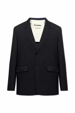 JIL SANDER BLACK Blazer with notch lapels