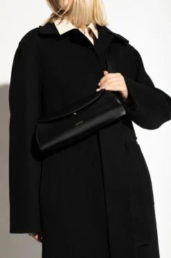 JIL SANDER BLACK ‘Cannolo Medium’ shoulder bag