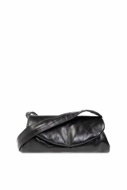 JIL SANDER BLACK ‘Cannolo Grande’ shoulder bag