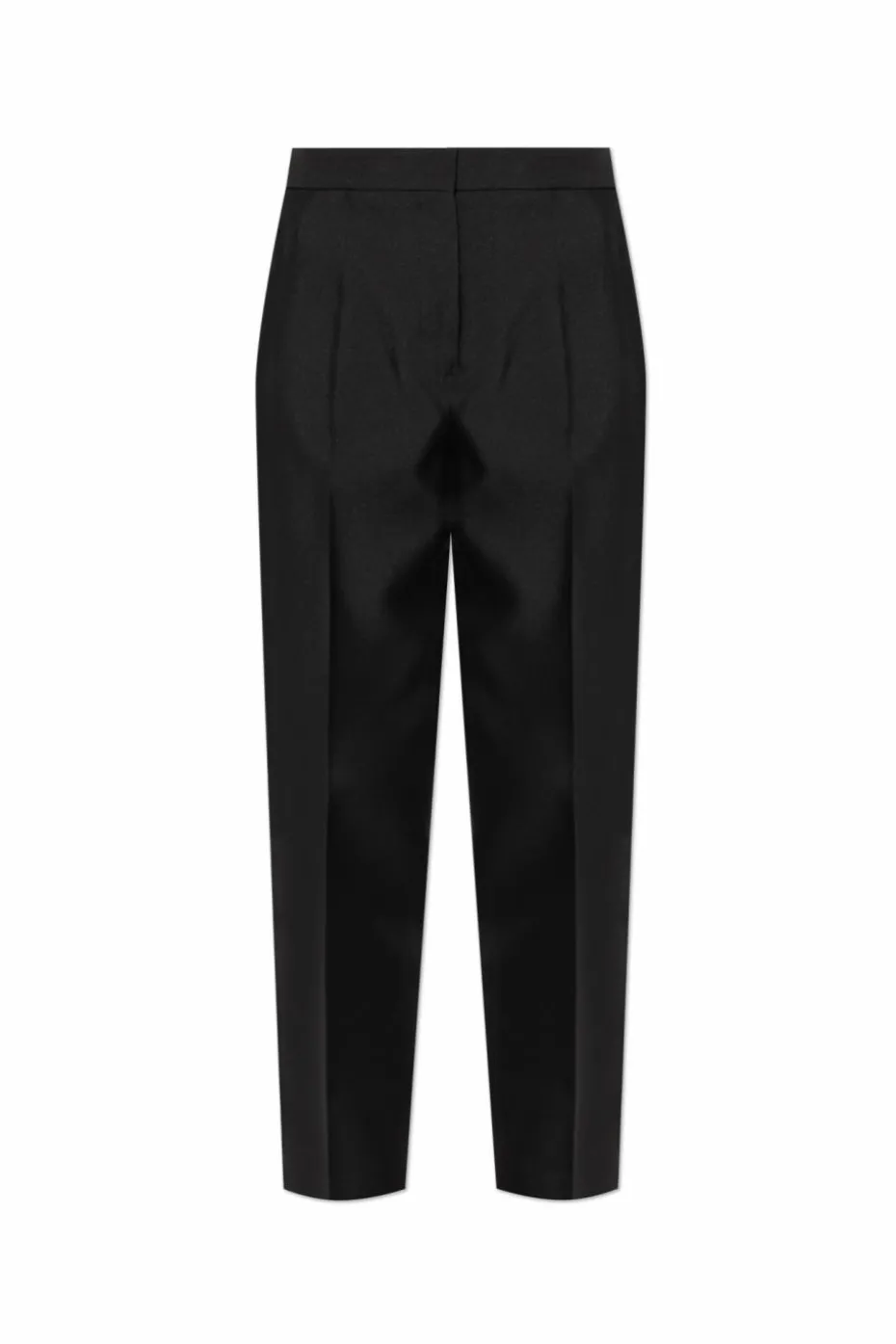 JIL SANDER BLACK Creased trousers