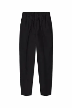 JIL SANDER BLACK Creased pants