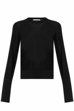 JIL SANDER BLACK Crewneck Sweater