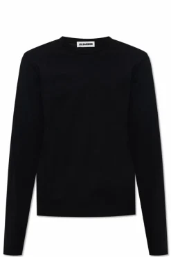 JIL SANDER BLACK Double-layer top