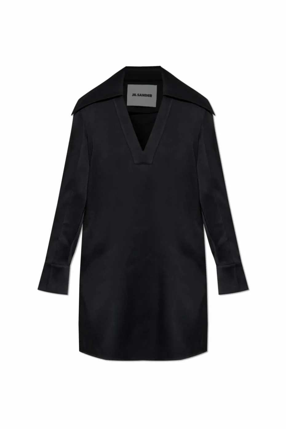JIL SANDER BLACK Dress with collar