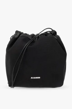 JIL SANDER BLACK ‘Dumpling’ bucket bag