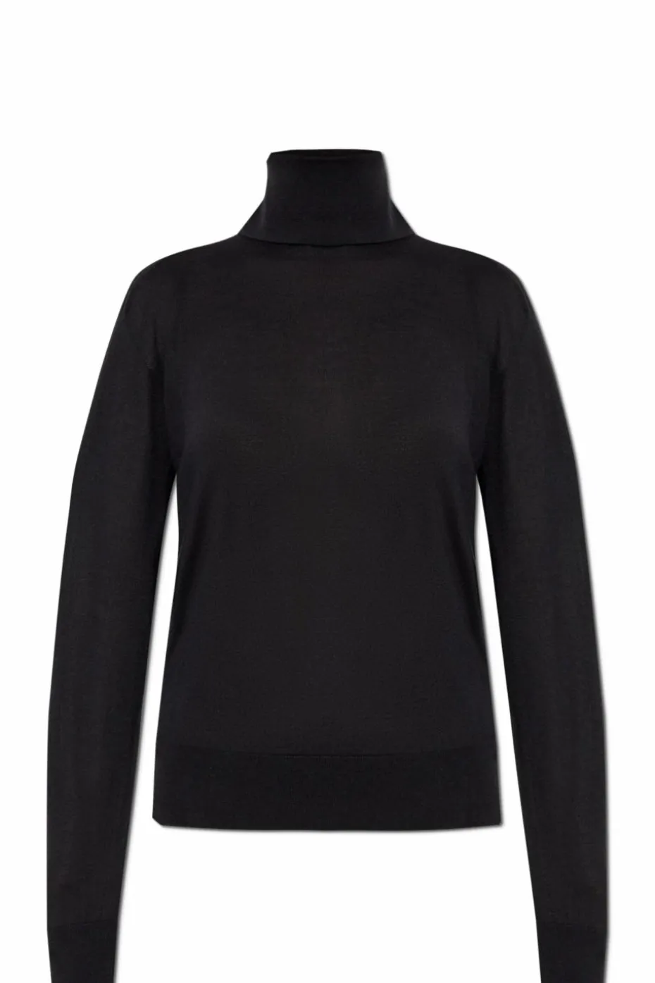 JIL SANDER BLACK Golf with wool finish