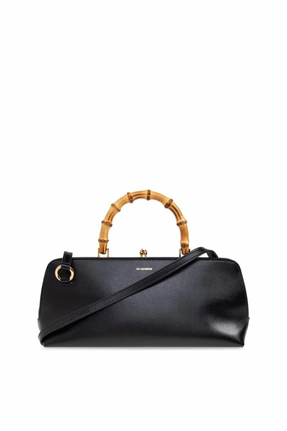 JIL SANDER BLACK Handbag Goji Bambo Small