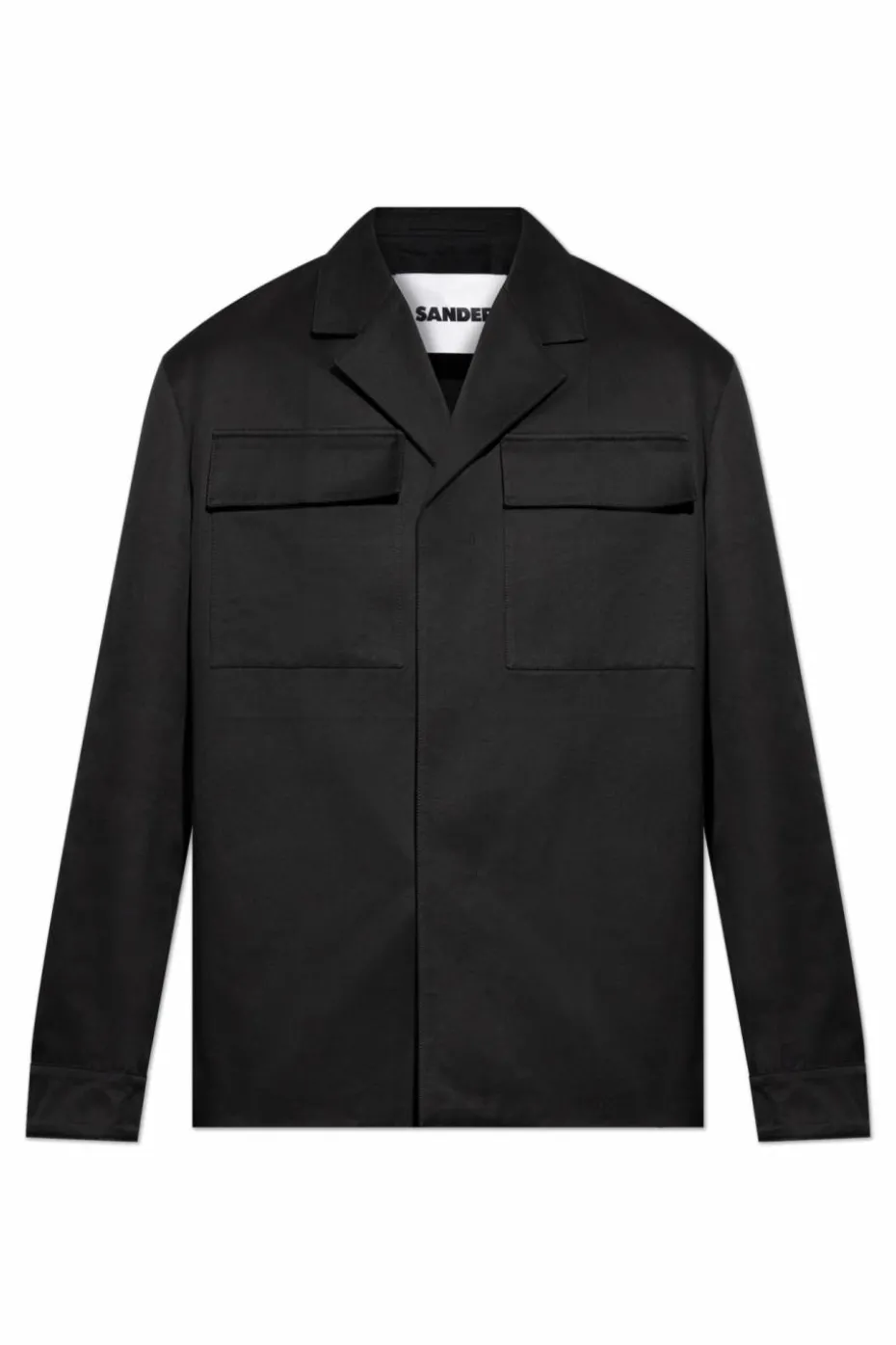 JIL SANDER BLACK Jacket with collar