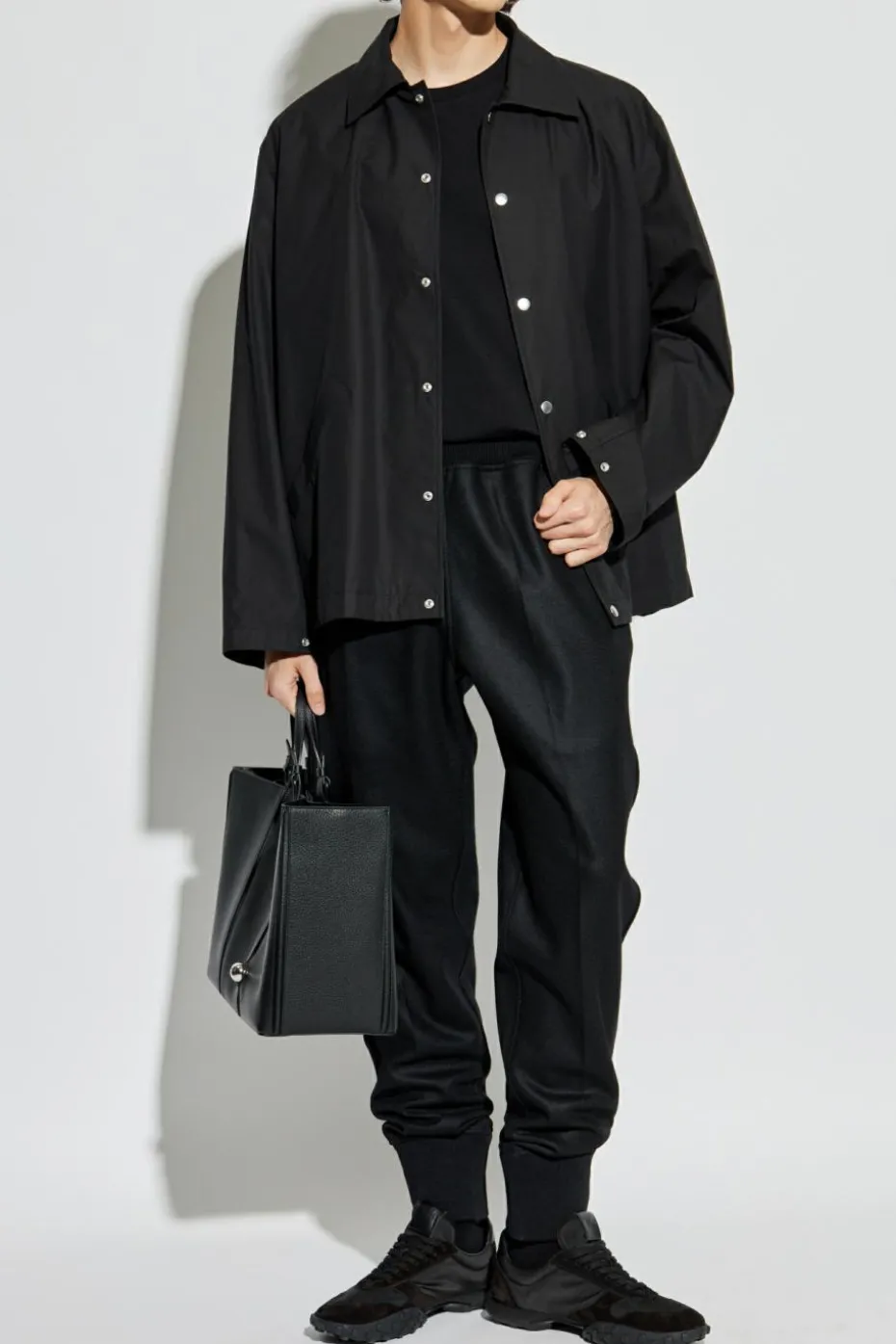 JIL SANDER BLACK Jacket with collar