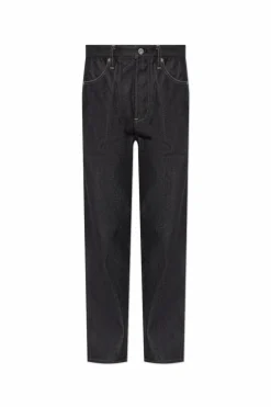JIL SANDER BLACK Jeans with logo
