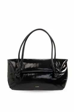 JIL SANDER BLACK ‘Knott Medium’ shoulder bag