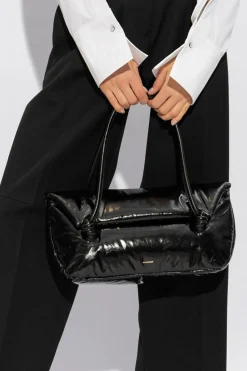JIL SANDER BLACK ‘Knott Medium’ shoulder bag