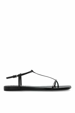 JIL SANDER BLACK Leather sandals
