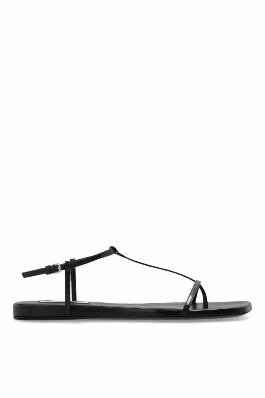 JIL SANDER BLACK Leather sandals