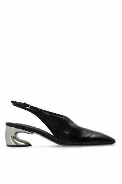 JIL SANDER BLACK Leather heeled shoes