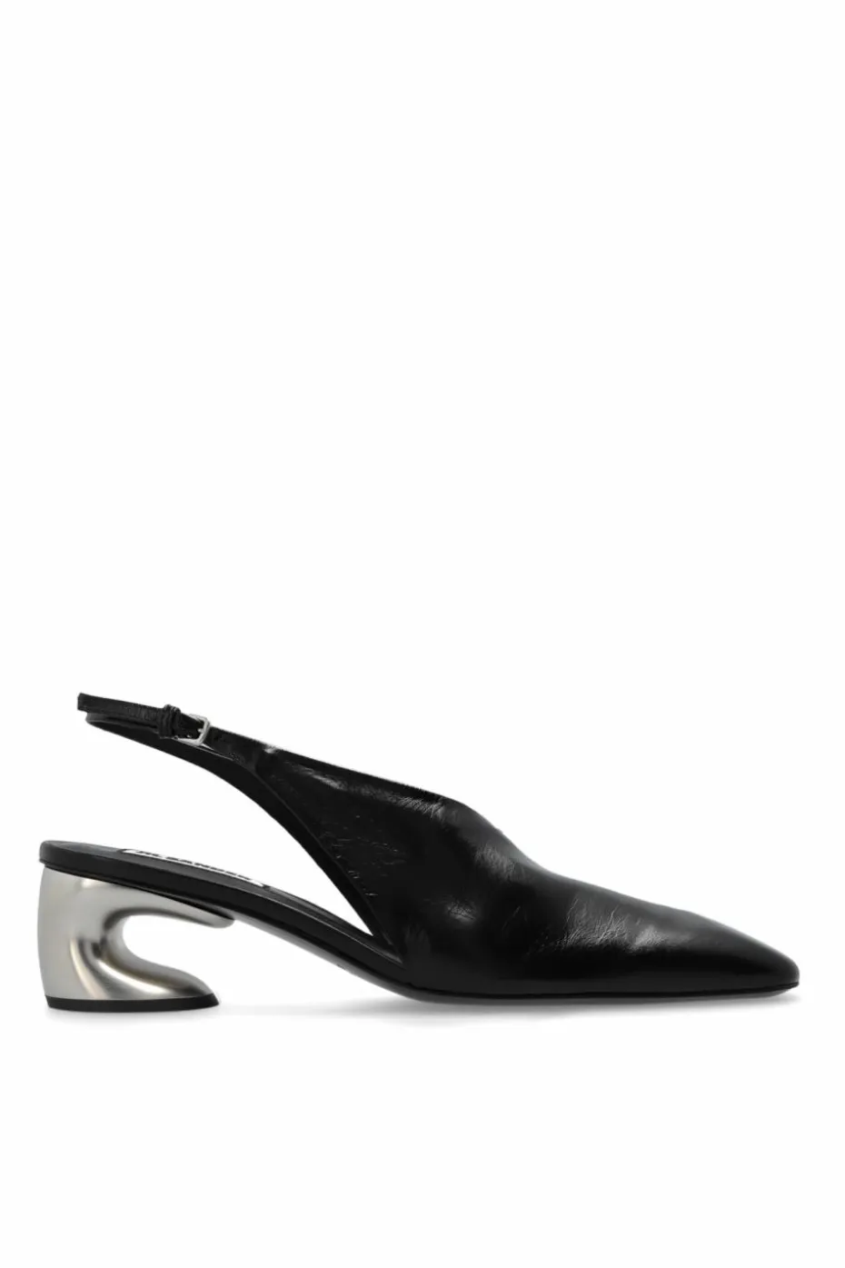 JIL SANDER BLACK Leather heeled shoes