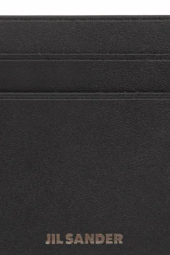 JIL SANDER BLACK Leather card case