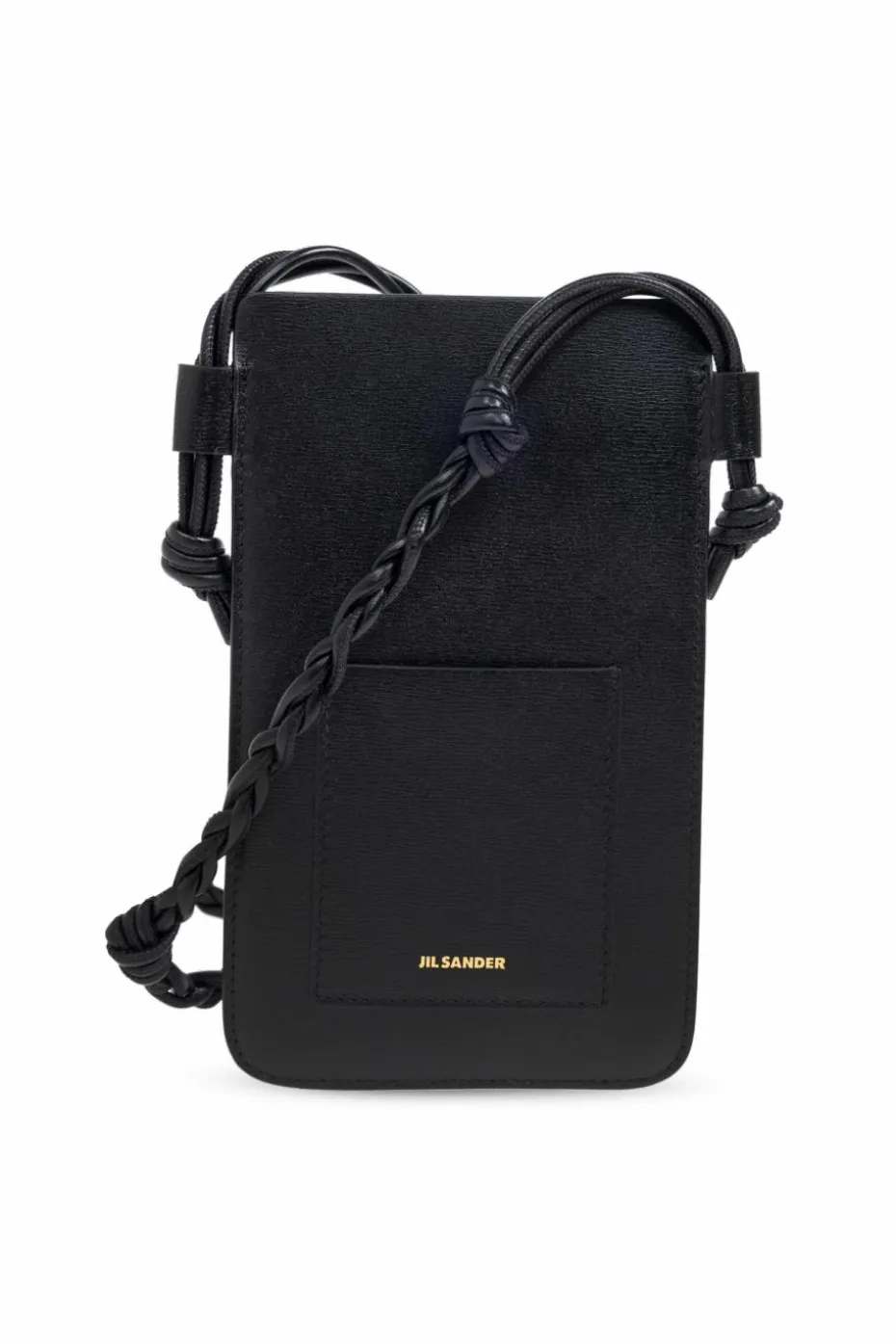 JIL SANDER BLACK Leather phone case