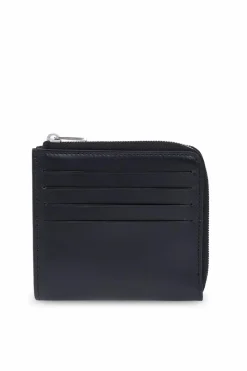 JIL SANDER BLACK Leather card case