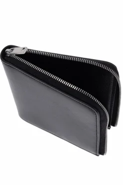 JIL SANDER BLACK Leather card case