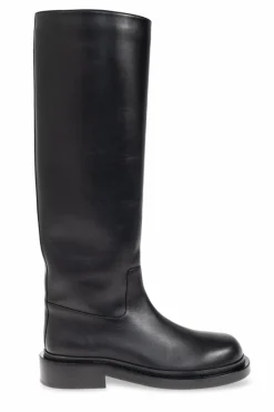 JIL SANDER BLACK Leather boots