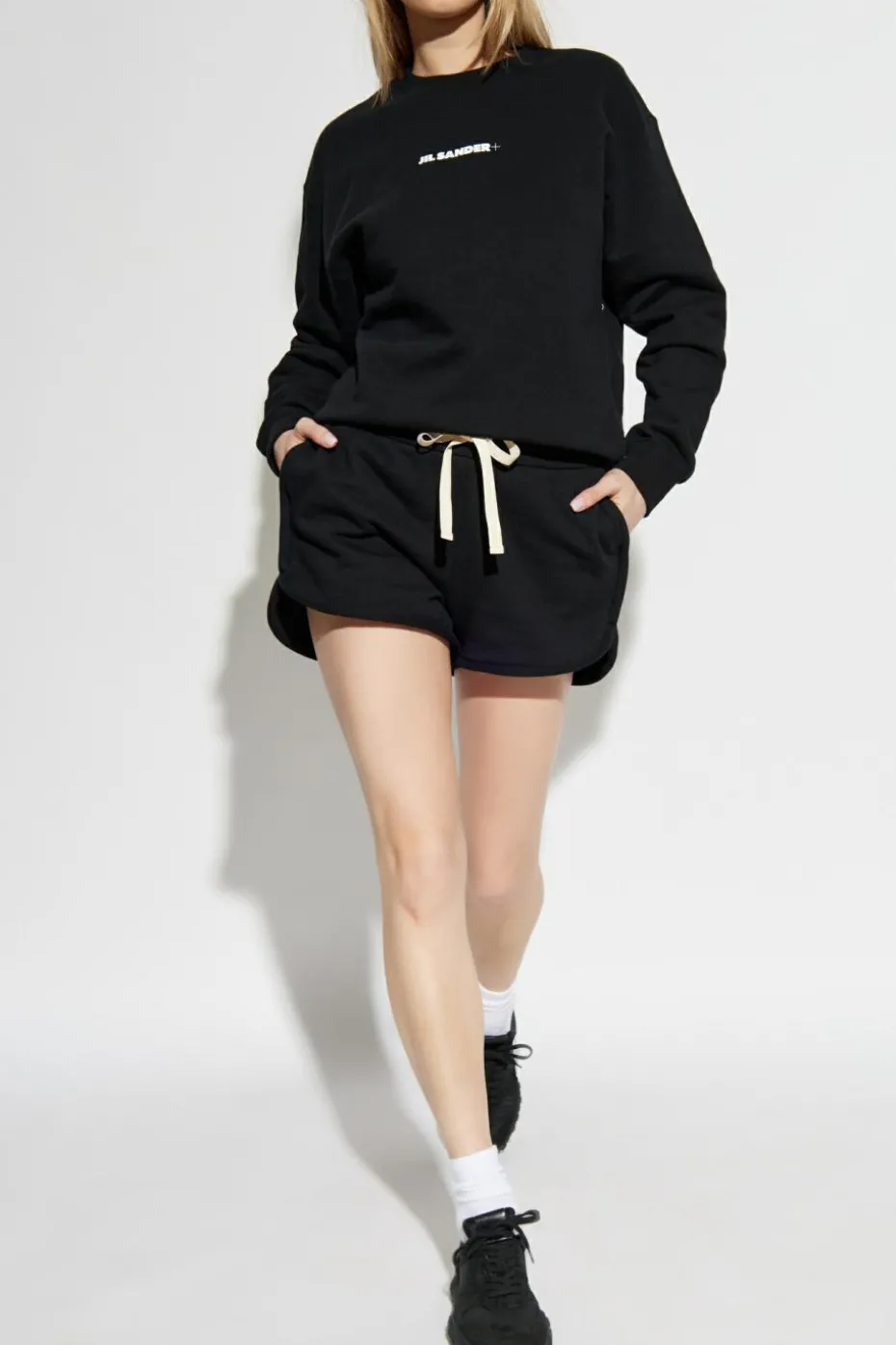 JIL SANDER+ BLACK Logo shorts