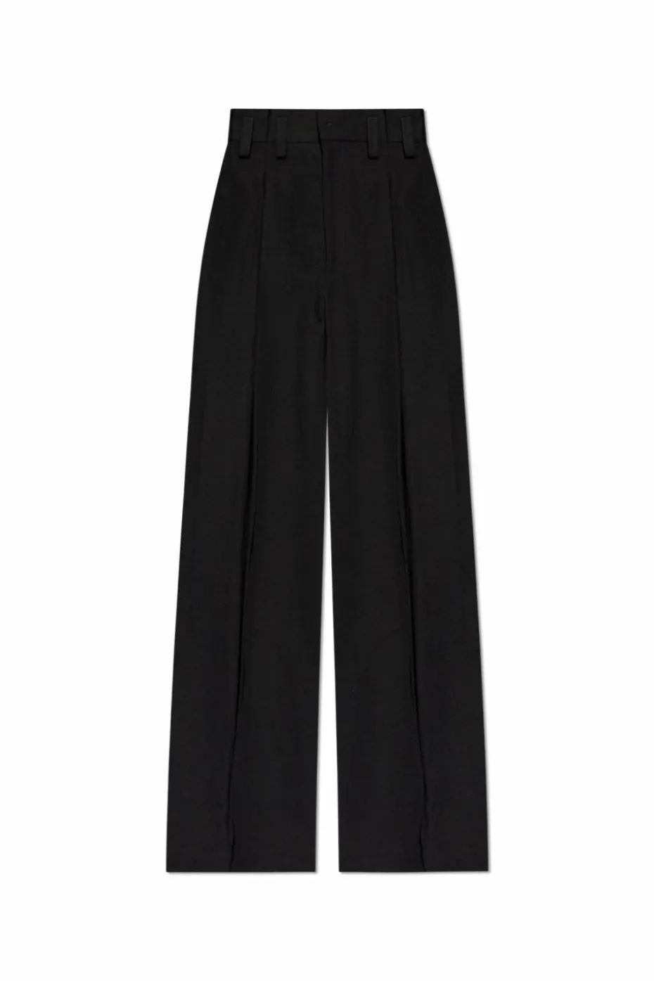 JIL SANDER BLACK Pleat front pants