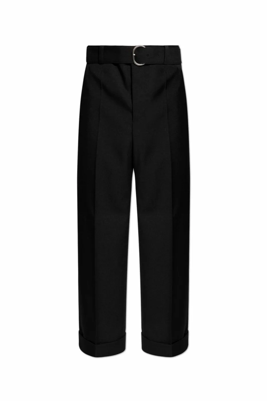 JIL SANDER BLACK Pleated trousers