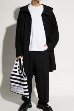 JIL SANDER BLACK Pleated trousers