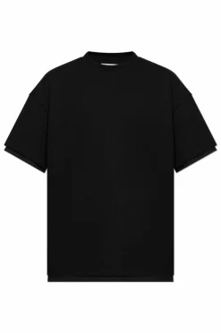 JIL SANDER BLACK Printed T-shirt