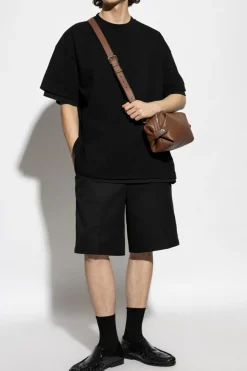 JIL SANDER BLACK Printed T-shirt