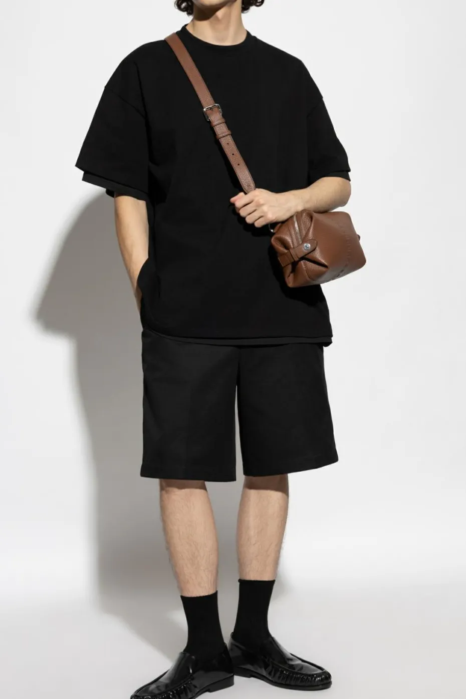 JIL SANDER BLACK Printed T-shirt