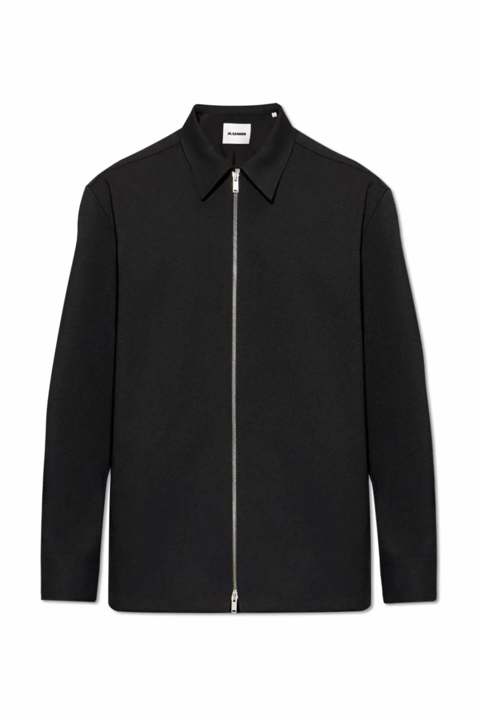 JIL SANDER BLACK Shirt with zip