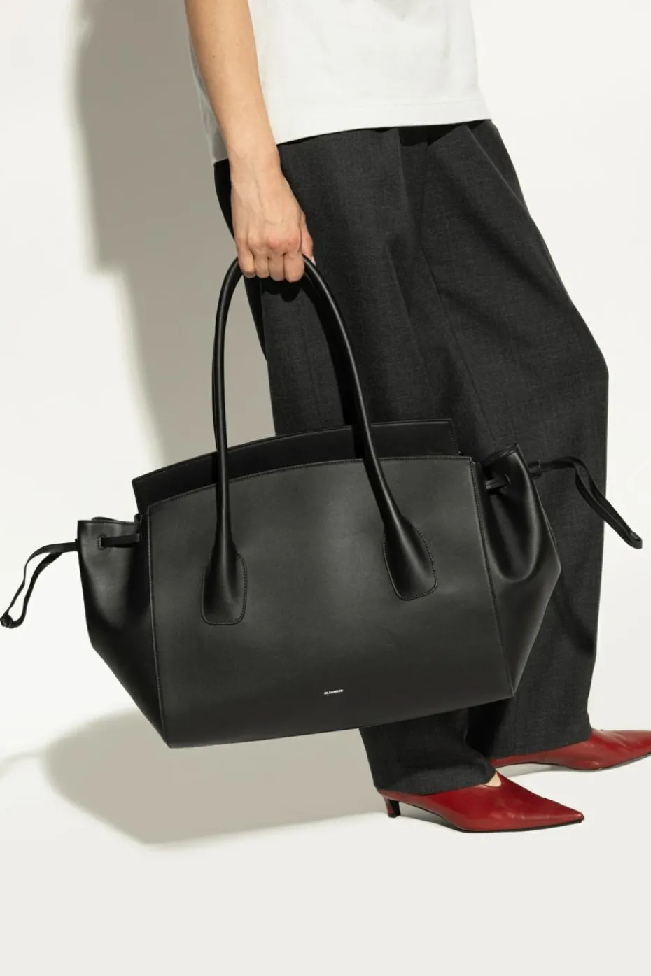 JIL SANDER BLACK Shopper bag
