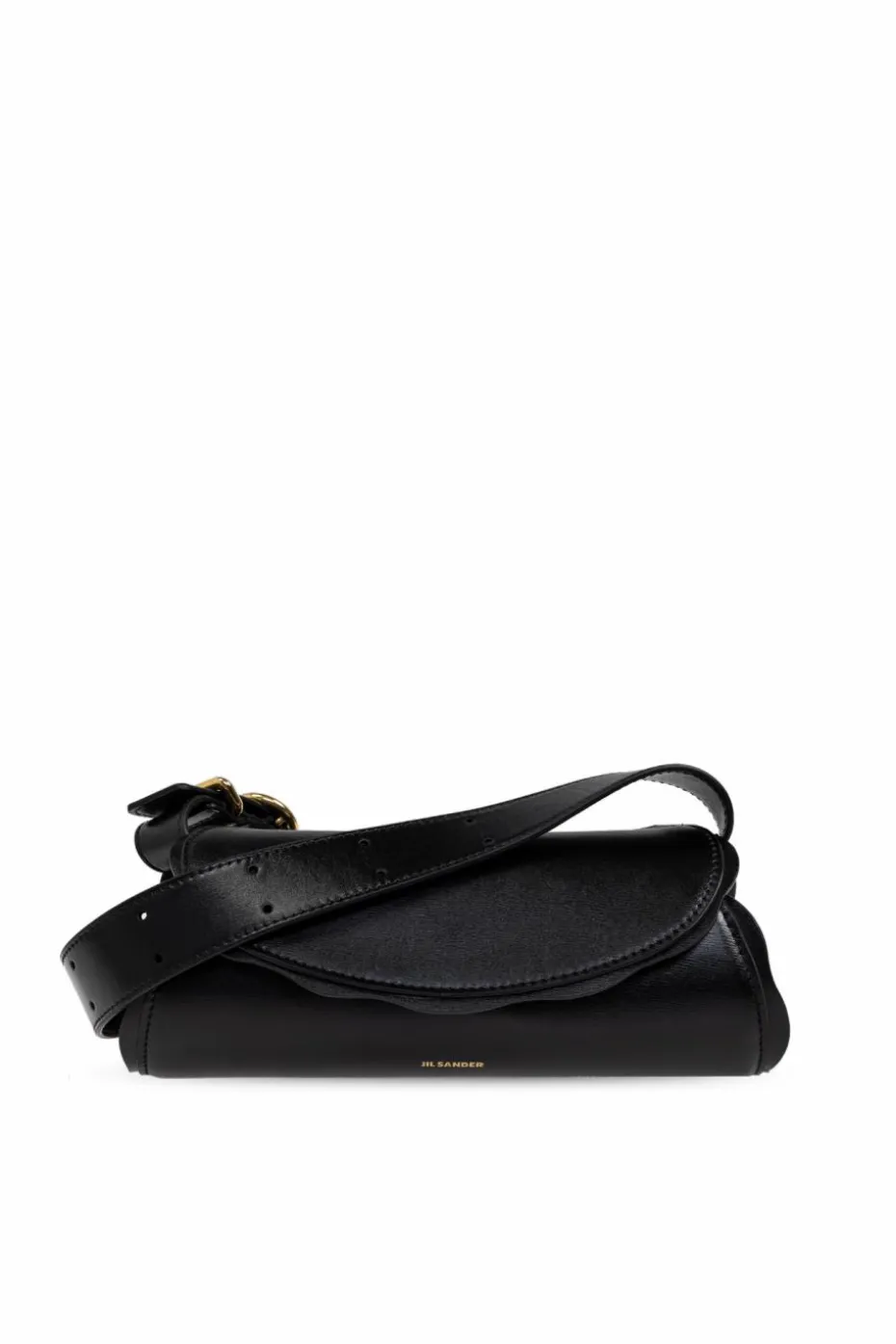 JIL SANDER BLACK Shoulder bag Cannolo Mini Wave